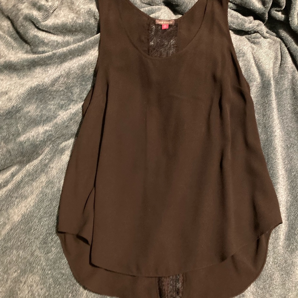 Black, sleeveless blouse